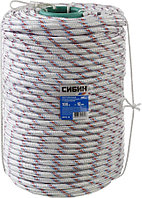 Полипропиленовый фал СИБИН 24-прядный d=10мм, 100м, плетёный с сердечником