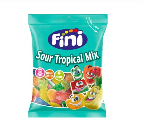 Жев.мармелад "Sour Tropical Mix" Тропический микс кислый 90 гр   /FINI Испания/