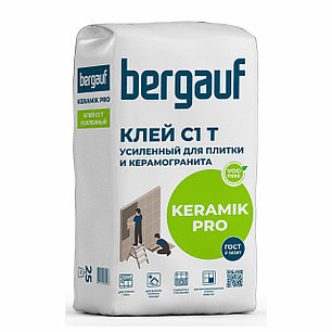 Клей усиленный KERAMIK PRO С1, для керамической плитки, 25 кг, Bergauf, фото 2