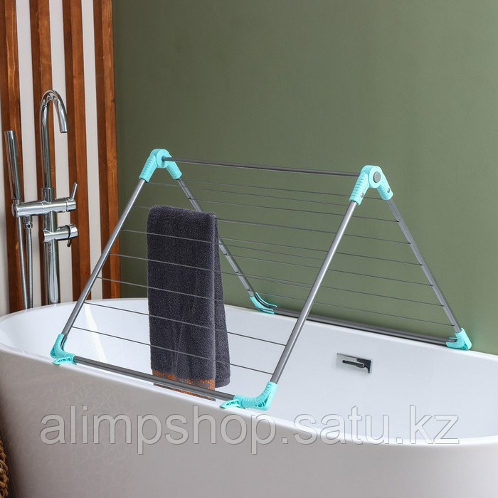 Сушилка для белья на ванну складная, рабочая длина 10 м, цвет МИКС - фото 3 - id-p115936499