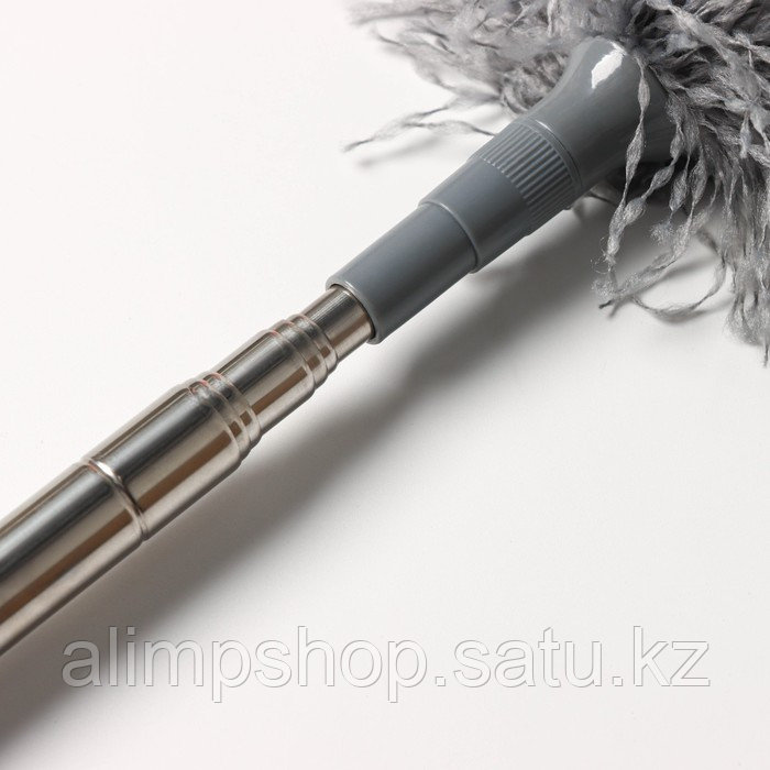 Щётка для удаления пыли Raccoon, плоская насадка 40×7,5 см, пушистая насадка 41×13 см, телескопическая ручка - фото 9 - id-p115937388