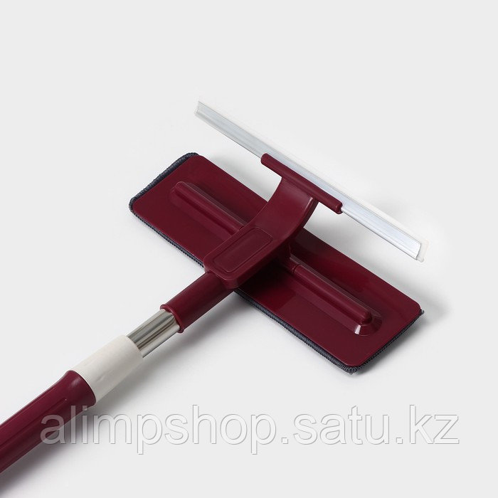 Окномойка с насадкой из микрофибры Доляна, стальная телескопическая ручка, 27×8×73(114) см, цвет МИКС - фото 4 - id-p115937535