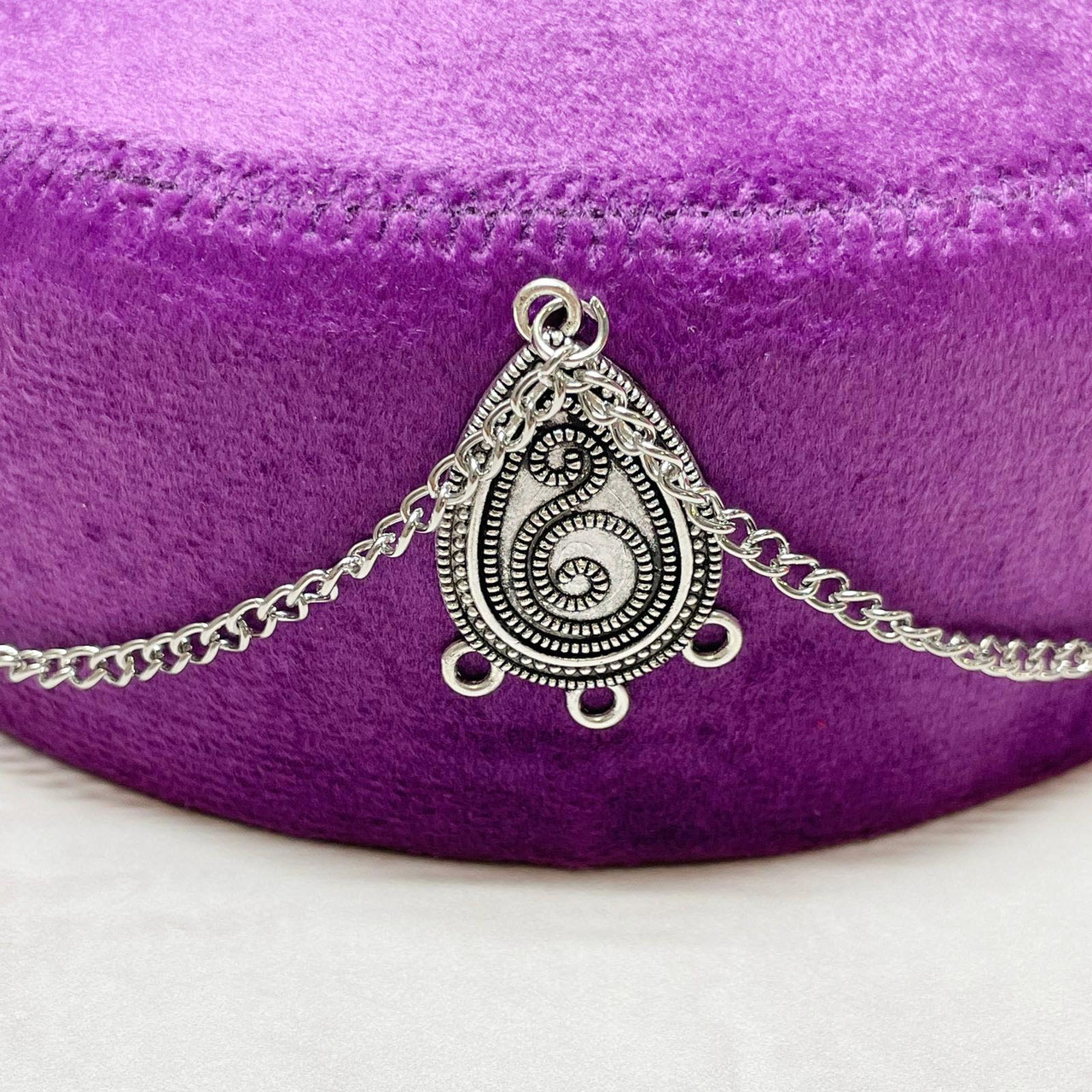 Женская тюбетейка казахская (тақия) с декором фиолетовая: продажа, цена ...