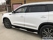 Пороги труба с проступью Папа Тюнинг для Chery Tiggo 7 Pro Max 2022-2024
