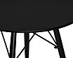 Стол обеденный  CHELSEA`80 BLACK, столешница черная, основание черное, фото 5