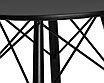 Стол обеденный  CHELSEA`80 BLACK, столешница черная, основание черное, фото 6