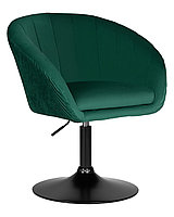 Кресло дизайнерское EDISON BLACK, зеленый велюр (1922-9)