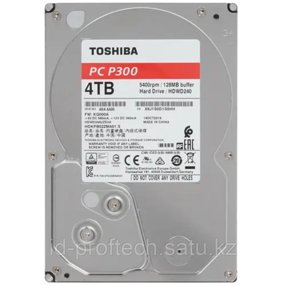 Жёсткий диск HDD 4 Tb SATA 6Gb-s Toshiba P300 HDWD240UZSVA 3.5* 5400rpm 64Mb