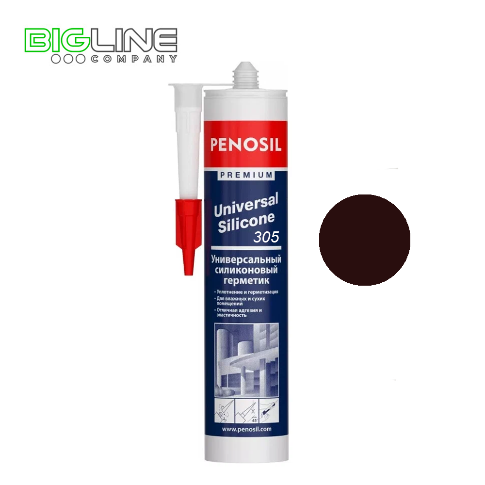 Герметик силиконовый Penosil 305 коричневый 280мл (12) - фото 1 - id-p115940256