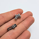 Декоративный элемент Крестик, с фианитами 13х10мм, фото 2