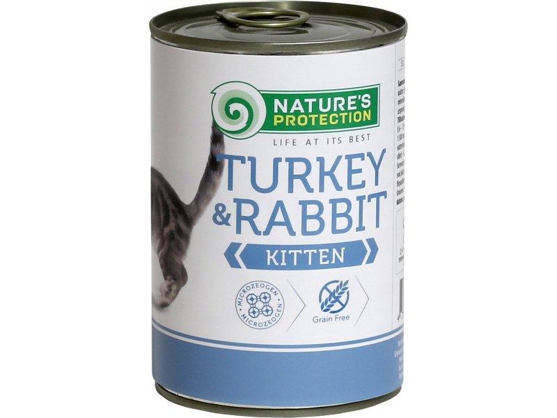 Консервы для котят NP Kitten Turkey&Rabbit Индейка и кролик 400г, шт Nature's protection - фото 2 - id-p115705316