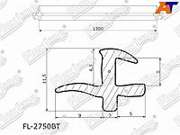 Молдинг лобового стекла (Сверху) Mitsubishi Outlander 05-12 / Citroen C-Crosser 07-12 / Peugeot 4007