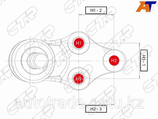 Шаровая опора LADA VESTA 15- LH - фото 1 - id-p115786629