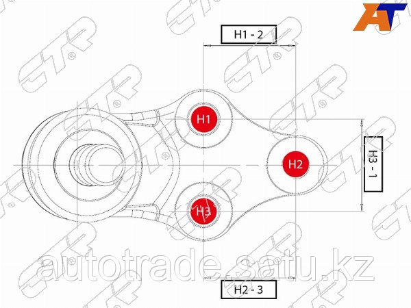 Шаровая опора LADA VESTA 15- RH - фото 1 - id-p115786630