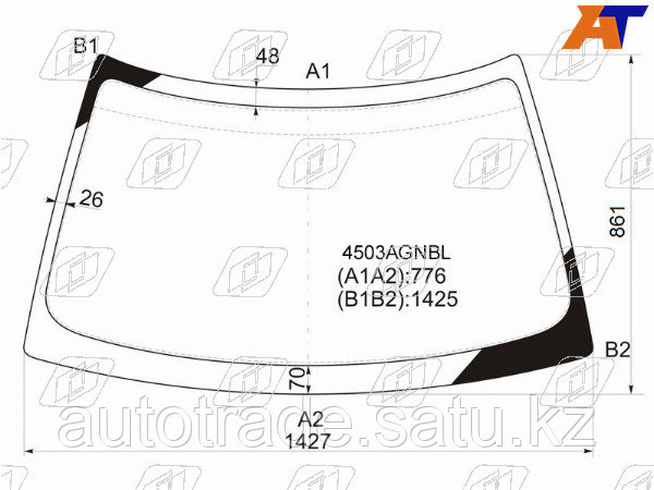 Стекло лобовое LADA 2110 95-14 / 2111 97-14 / 2112 99-09 / Priora 07-18 - фото 1 - id-p115788513