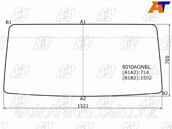 Стекло лобовое (В резинку) Nissan Atlas F 92-07 - фото 1 - id-p115788527