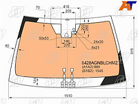 Стекло лобовое (Обогрев полный/ Одна камера/ Датчик дождя/ Молдинг) Toyota Camry (XV70) 17- / Camry