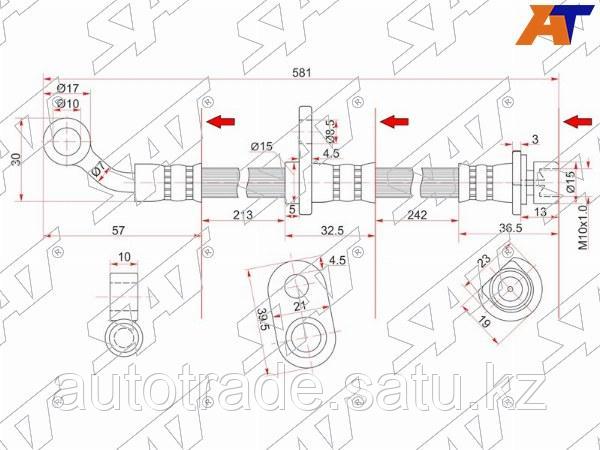 Алдыңғы тежегіш шлангісі (Тайланд) HONDA CIVIC 01- RH - фото 1 - id-p115794417