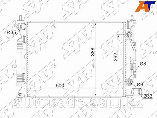 Радиатор Hyundai Solaris 10-17 / Kia Rio 11-17 / Hyundai Accent 11-17 / Veloster 11-18 - фото 1 - id-p115793496