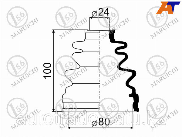 Пыльник ШРУСа наружный TOYOTA RUSH J200/ внутренний NISSAN AD Y10 2WD GA15 - фото 1 - id-p115791649