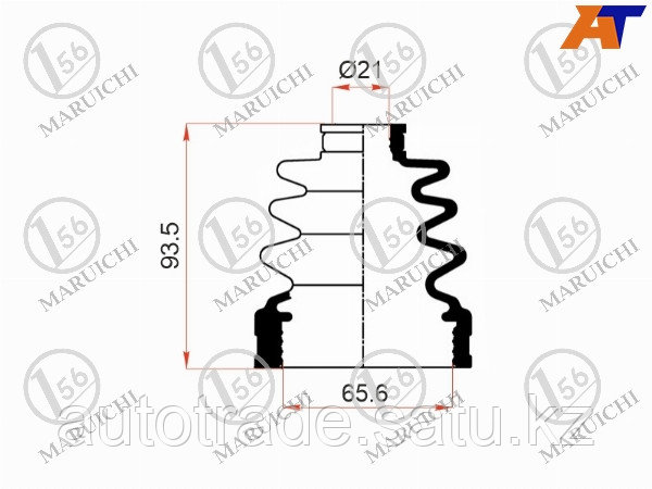 Пыльник ШРУСа внутренний SUBARU IMPREZA G11/LEGACY B13 - фото 1 - id-p115791663