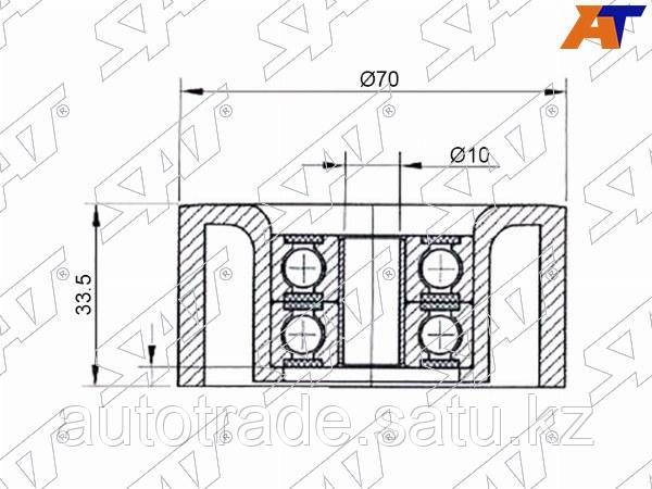 Ролик приводного ремня натяжителя NISSAN AD/SYLPHY/CUBE/MARCH/NOTE/QASHQAI/TIIDA HR15/HR16 02- - фото 1 - id-p115795527