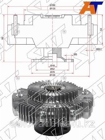 Вискомуфта TOYOTA LAND CRUISER 100 1H# 98- - фото 1 - id-p115796557