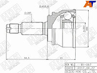 Шрус наружный MITSUBISHI ASX GA# 10-/OUTLANDER 4B12 CW5 05-/DELICACV5W D5 06-/CITROEN C-CROSSER 07-