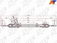 Рейка рулевая RENAULT LOGAN/LADA LARGUS 06- (без Г/У) LHD