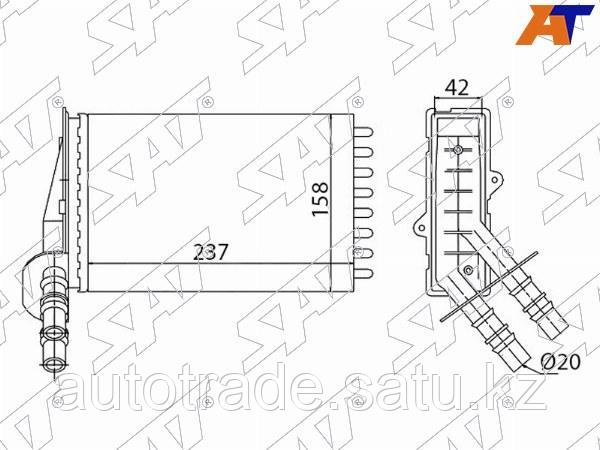 Радиатор отопителя салона RENAULT CLIO 98-/CLIO SYMBOL 01-/CLIO 01-(трубчатый) - фото 1 - id-p115812831