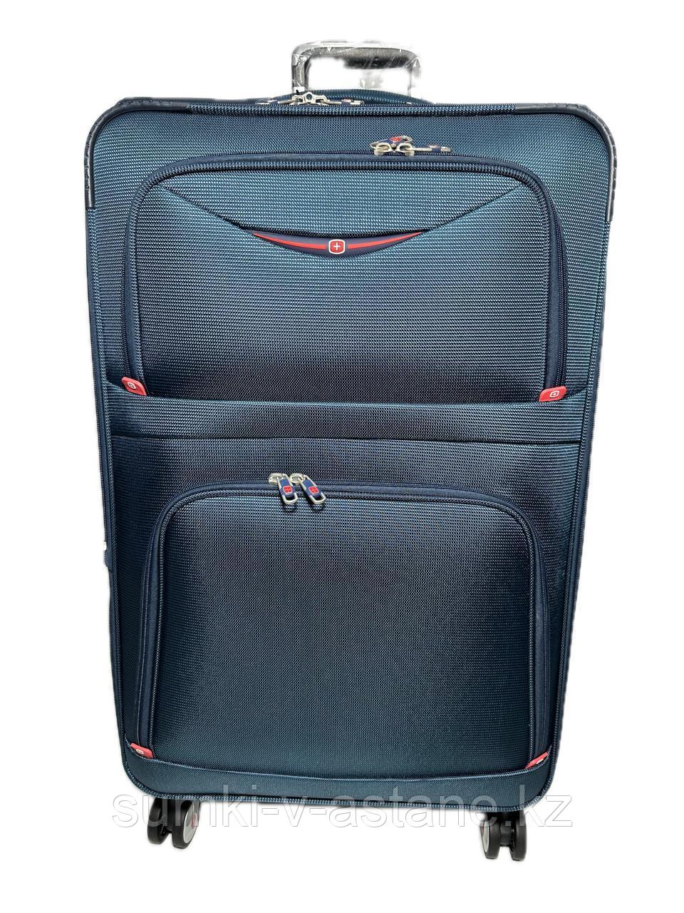 Большой дорожный чемодан на 4-х колёсах из ткани "Wemge Sabre". Высота 78 см, ширина 45 см, глубина 30 см. - фото 2 - id-p115951275