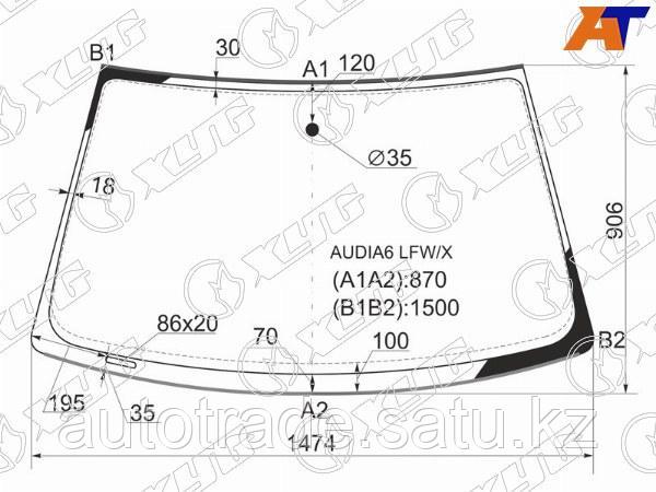 Стекло лобовое (Молдинг) Audi A6 97-05 / S6 99-04 - фото 1 - id-p115832159