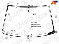 Стекло лобовое (Молдинг) Volkswagen Passat 96-05 / Skoda Superb 02-08