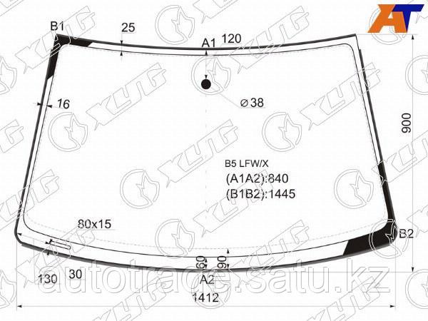 Стекло лобовое (Молдинг) Volkswagen Passat 96-05 / Skoda Superb 02-08 - фото 1 - id-p115832259