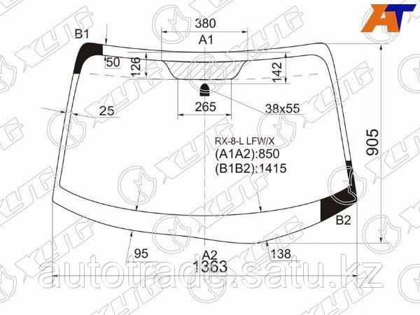 Стекло лобовое Mazda RX-8 03-12 - фото 1 - id-p115834305