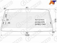 Стекло заднее (Цвет зеленый/ Обогрев) Toyota Hiace 89-04 / Regius Ace 99-04