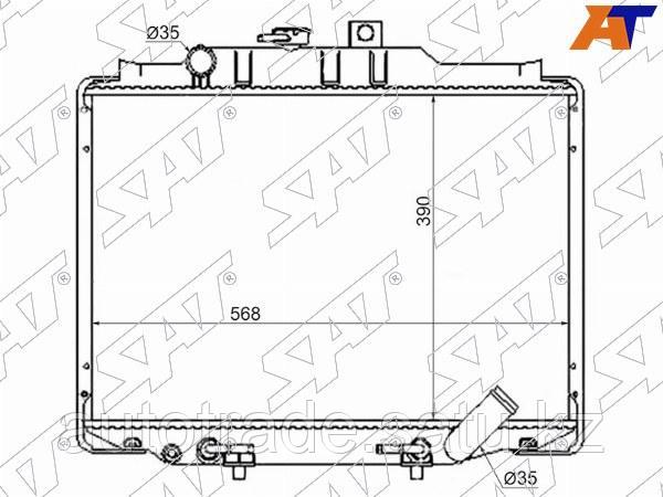 Радиатор Mitsubishi Delica 89-99 / Hyundai Grace 93-03 / Porter 98-10 / Mitsubishi L300 87-98 - фото 1 - id-p115793870