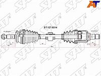 Привод перед RAV4 AXAA54 A25AFKS AT левый