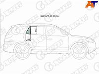 Стекло форточки (уголок) задней правой двери HYUNDAI SANTA FE 06-12