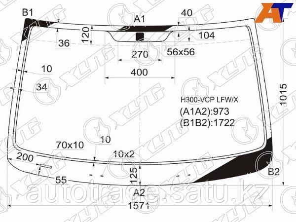 Стекло лобовое Hyundai H1 07- / Starex 07-17 - фото 1 - id-p115833406