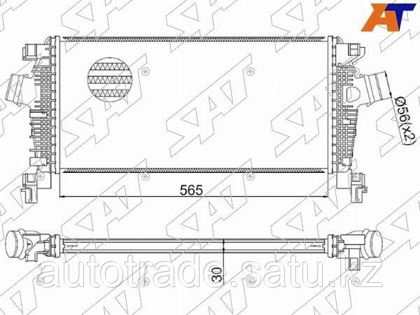 Радиатор интеркулера CHEVROLET CRUZE/OPEL ASTRA J 09- M/T - фото 1 - id-p115795879