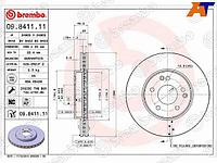 Диск тормозной (Спереди) Mercedes-Benz C-Class 93-08 / E-Class 95-03 / CLC-Class 08-11 / CLK-Class 9