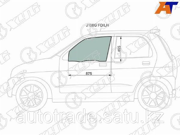 Стекло боковое опускное (Спереди/ Слева/ Цвет зеленый) Daihatsu Terios 97- / Terios Kid 98-12 / Toyo - фото 1 - id-p115833531