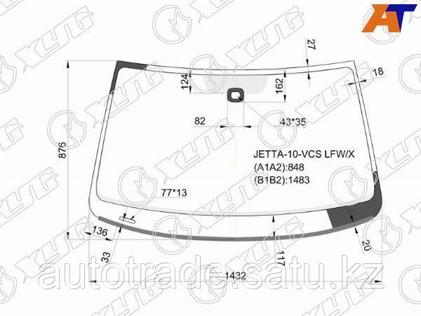 Стекло лобовое (Датчик дождя/ Молдинг/ для Европейского рынка) Volkswagen Jetta 10-19 - фото 1 - id-p115833558