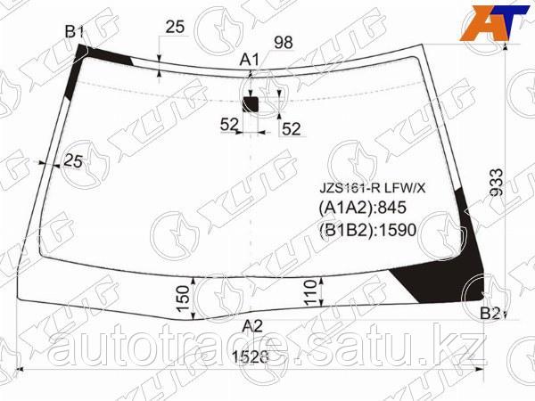 Стекло лобовое Lexus GS300 97-04 / GS400 97-99 / GS430 00-04 / Toyota Aristo 97-04 - фото 1 - id-p115833580