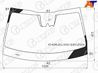 Стекло лобовое (Одна камера/ Датчик дождя/ Сборка Корея) Kia Cadenza 16-19 / K7 19-21