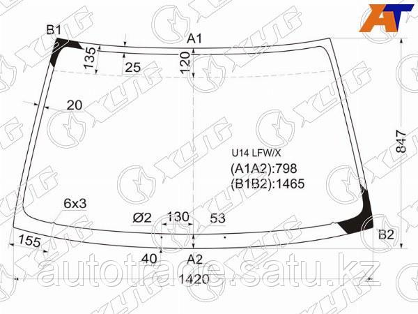 Стекло лобовое (Сборка Европа) Nissan Primera 95-02 / Infiniti G20 99-02 / Nissan Bluebird 96-01 / P - фото 1 - id-p115834795