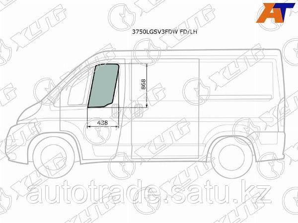 Стекло боковое опускное (Спереди/ Слева/ Цвет зеленый) Peugeot Boxer 06- / Citroen Jumper 06- / Fiat - фото 1 - id-p115831479