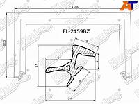 Молдинг лобового стекла (П-образный) Toyota Vitz 99-10 / Echo 99-05 / Platz 99-05 / Yaris 99-13