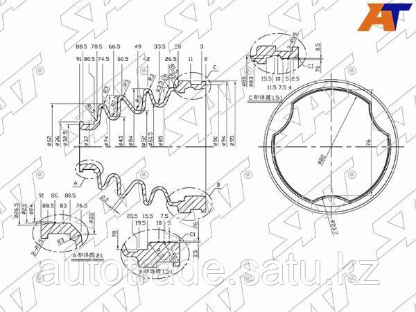 Пыльник шруса внутренний правый NISSAN X-TRAIL T30/SERENA C24/PRIMERA P12/ - фото 1 - id-p115793180